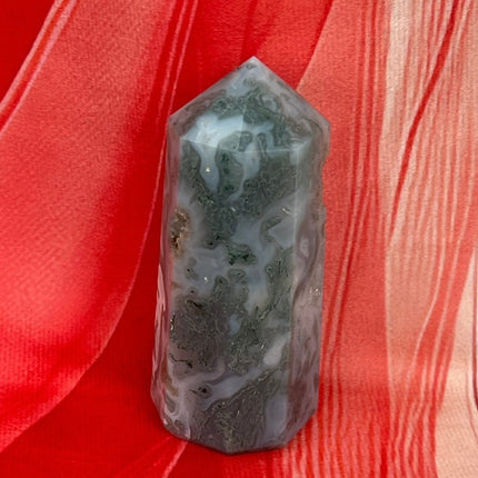 Unique Green Moss Agate Tower - My Shop of Wonders