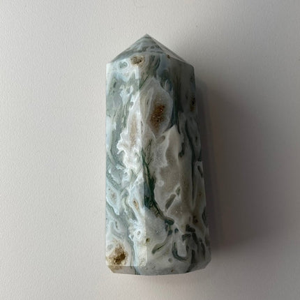 Unique Green Moss Agate Tower - My Shop of Wonders