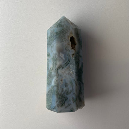 Unique Green Moss Agate Tower - My Shop of Wonders