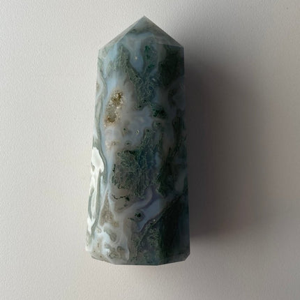 Unique Green Moss Agate Tower - My Shop of Wonders