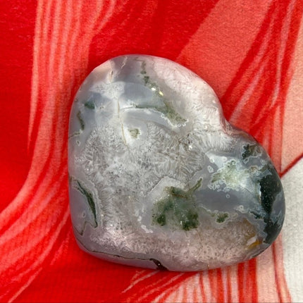 Unique Moss Agate Heart - My Shop of Wonders