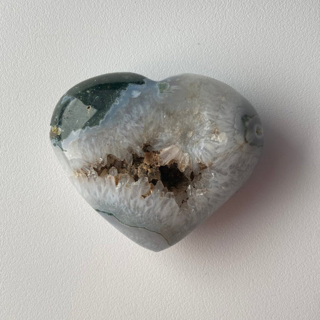 Unique Moss Agate Heart - My Shop of Wonders
