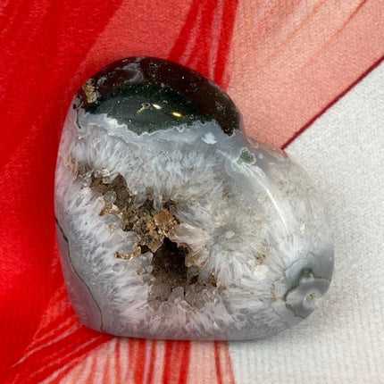 Unique Moss Agate Heart - My Shop of Wonders