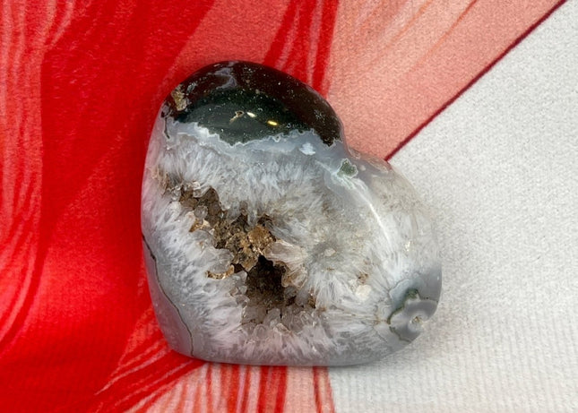 Unique Moss Agate Heart - My Shop of Wonders